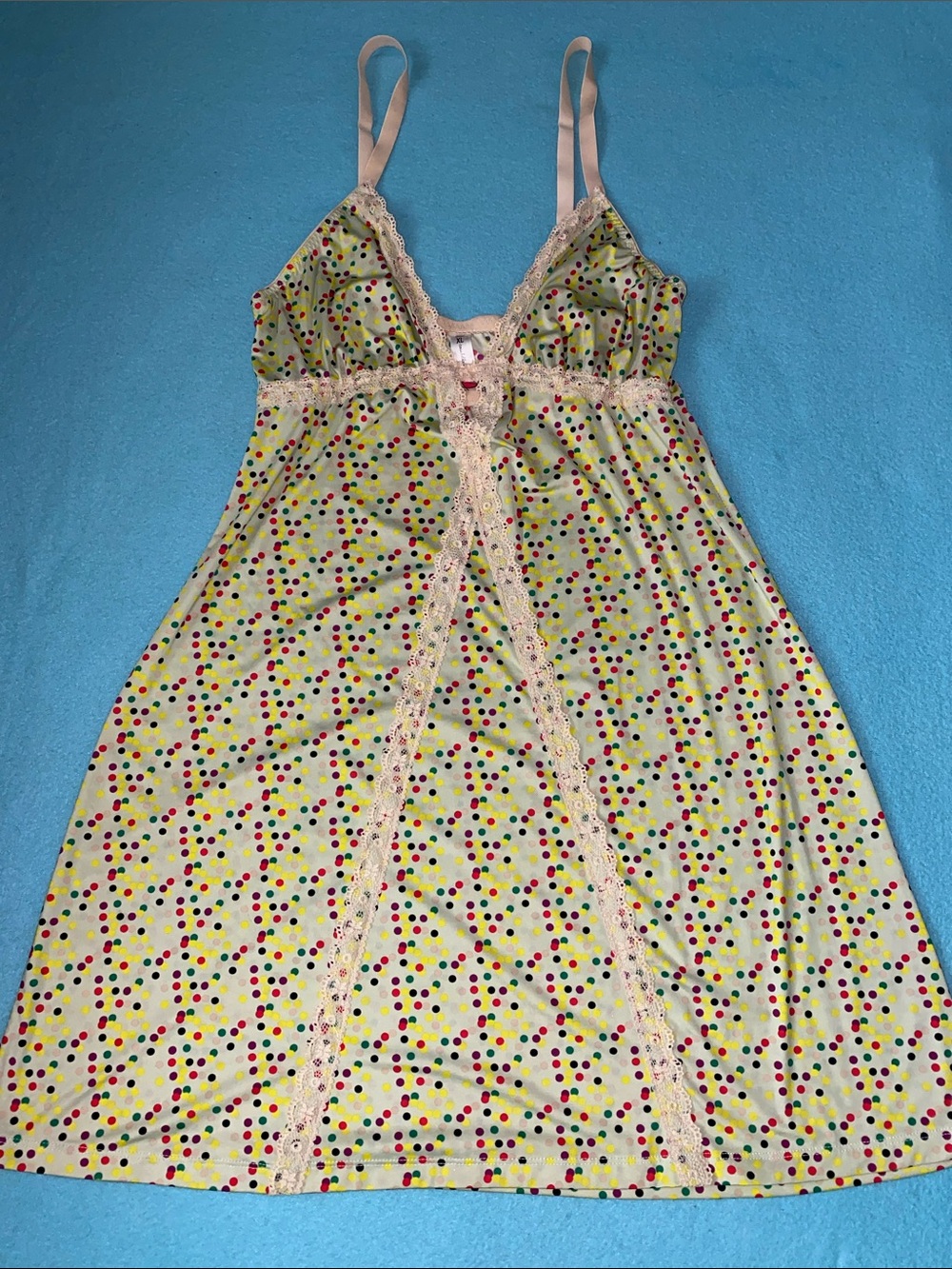 COSABELLA AMORE Polka dot chemise slip dress nightgown vintage rare NEW size XL